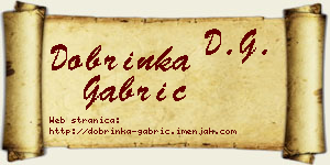 Dobrinka Gabrić vizit kartica